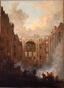 Hubert Robert Incendie de l'Opera Spain oil painting artist